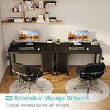 40 Inch Compact Gaming Desk With Fabric Drawers - Crafted Creator