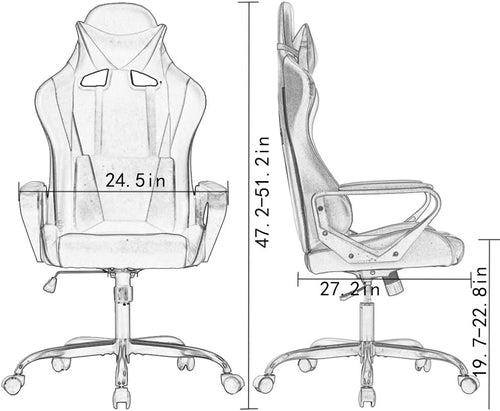 Gaming Chair With Ergonomic Adjustable Lumbar Support - Crafted Creator
