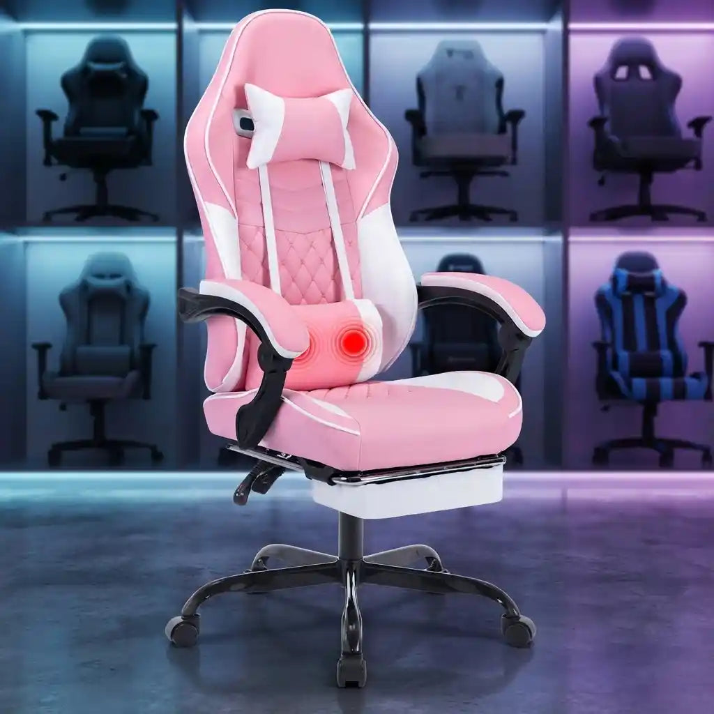 Ergonomic Video Gaming Chairs with Thickened Cushions for Comfort and Support for Long Sessions
