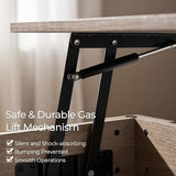 Lift Top Coffee Table With Hidden Compartment Grey - Crafted Creator
