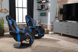 Blue 900 Gaming Recliner With Adjustable Leg Rest Cupholder