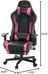 Ergonomic Gaming Chair With Bluetooth Speakers And Footrest