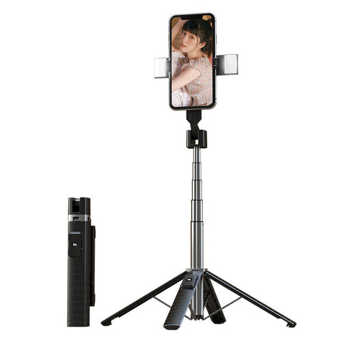 Quadrupod Double Fill Light Mobile Phone Bluetooth Selfie Stand