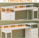 White 60 Inch Computer Desk For Home Office Modern - Crafted Creator