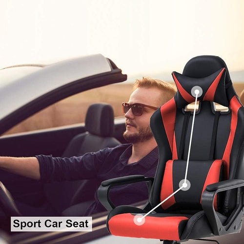 Gaming Chair With Ergonomic Adjustable Lumbar Support - Crafted Creator