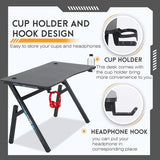 47x23 Gaming Desk Cup Holder For Home Office Setup - Crafted Creator