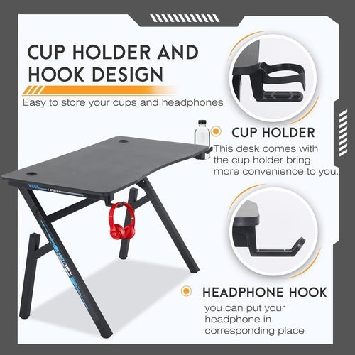 47x23 Gaming Desk Cup Holder For Home Office Setup - Crafted Creator