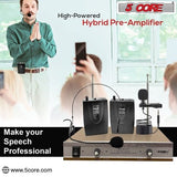 5Core Wireless Microphones w 1 Headset 1 Collar Mic + Receiver - Crafted Creator