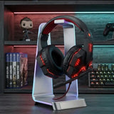 3.5mm Gaming Headset Mic LED Headphones Stereo Bass Surround For PC