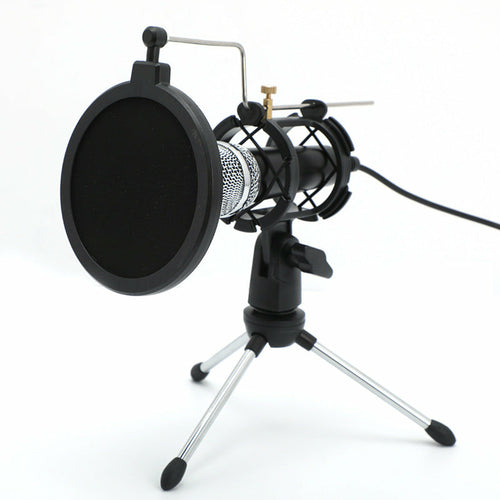 Condenser USB Microphone For Live Streaming With Stand For PC Laptop And Mobile Phones
