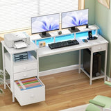 White 60 Inch Computer Desk For Home Office Modern - Crafted Creator