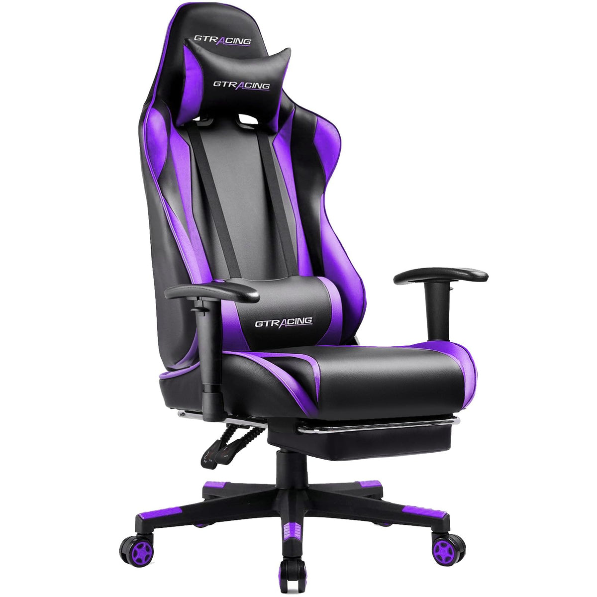 Brick Purple Ergonomic Gaming Chair With Footrest And Reclining Seat For Long Hours Of Comfort