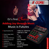 5 Core Audio Mixer 4 Channel DJ Equipment with Bluetooth USB Sound - Crafted Creator