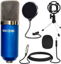 5Core All In One Podcast Microphone Bundle Professional Condenser Large Diaphragm With Pop Filter Shock Mount Tripod