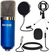 5Core All In One Podcast Microphone Bundle Professional Condenser Large Diaphragm With Pop Filter Shock Mount Tripod