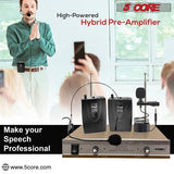 5Core Wireless Microphones w 1 Headset 1 Collar Mic + Receiver - Crafted Creator