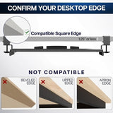 Under Desk Keyboard Tray 27x11 Inch C Clamp Mount Black - Crafted Creator