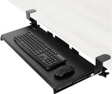 Under Desk Keyboard Tray 27x11 Inch C Clamp Mount Black - Crafted Creator