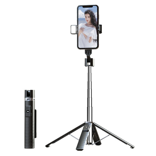 Quadrupod Double Fill Light Mobile Phone Bluetooth Selfie Stand
