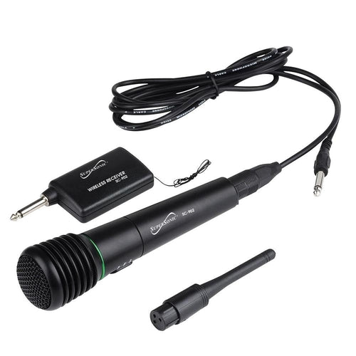 ProVoice Professional Microphone 2 In 1 Wired Or Wireless Handheld Receiver System With Noise Reduction And FM Radio