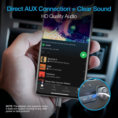 USB-C to 3.5mm Audio Adapter with Plug and Play Convenience