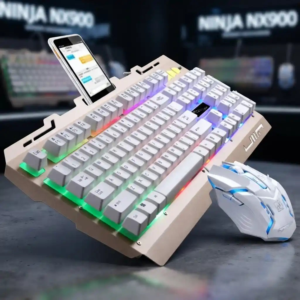 Ninja Dragons NX900 USB Wired Gaming Keyboard and Mouse Set with Multimedia Keys and Ergonomic Anti Slip Design