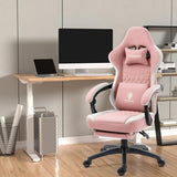 Pink Gaming Chair With Pocket Spring Cushion For Comfort