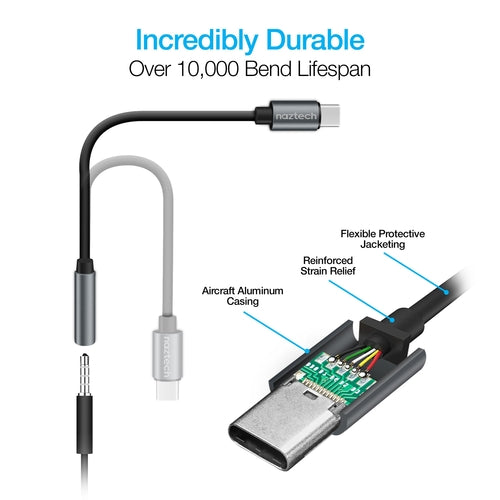 USB-C to 3.5mm Audio Adapter with Plug and Play Convenience