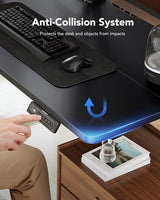 48 Inch Black Electric Standing Desk With Adjustable Height