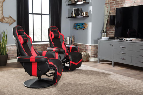 900 Gaming Recliner Red With Adjustable Leg Rest Cupholder
