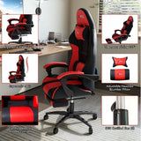 Pro Gamer Chair with Breathable Leather w/ Footrest - Crafted Creator