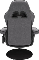 900 Gaming Recliner Gray Fabric With Adjustable Leg Rest Cupholder And Footrest For Console Gamers