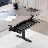 Under Desk Keyboard Tray 27x11 Inch C Clamp Mount Black - Crafted Creator