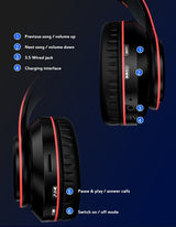 Foldable Stereo Bluetooth Headsets with Super Bass - Crafted Creator