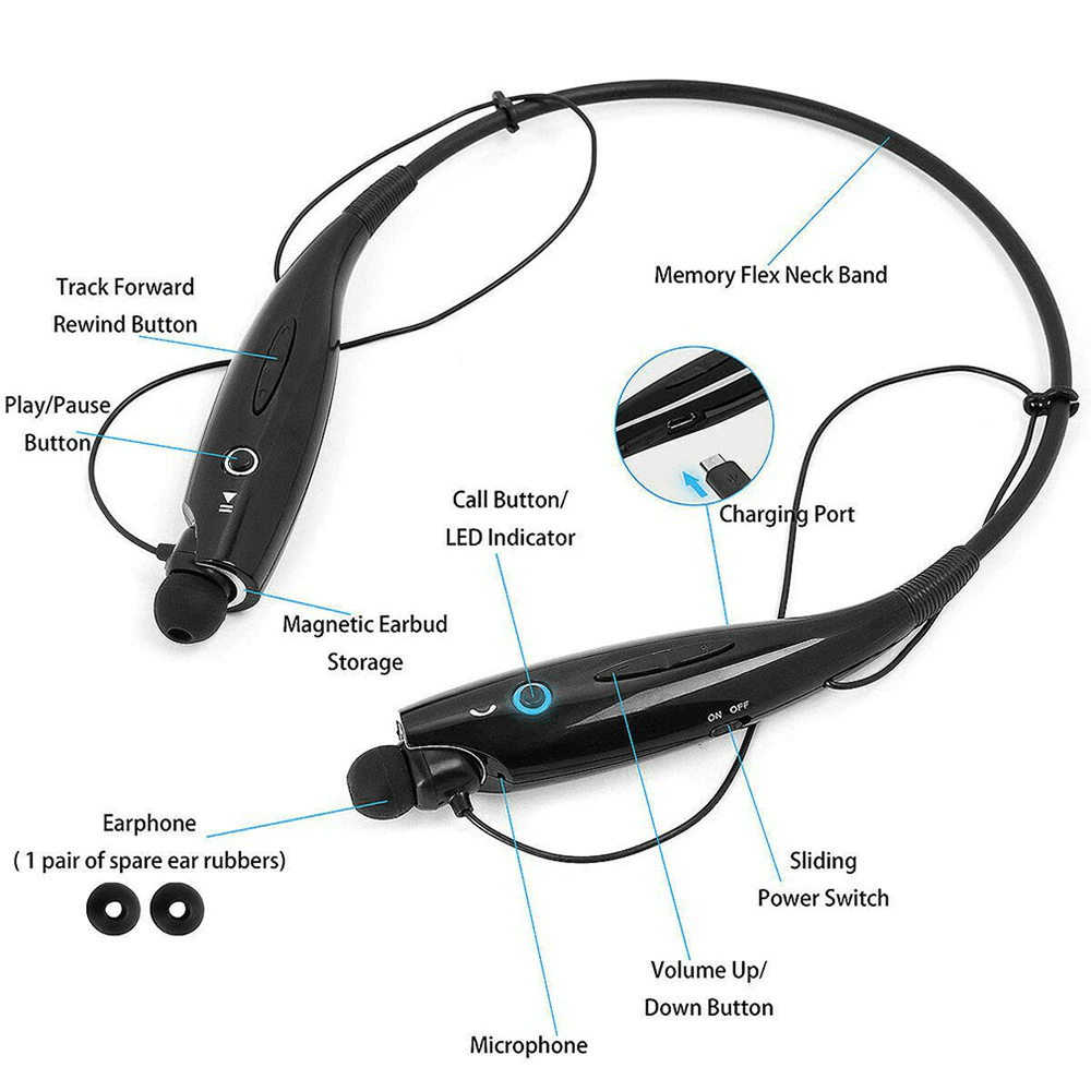 Bluetooth Stereo Neckband Earphones - Crafted Creator