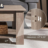Lift Top Coffee Table With Hidden Compartment Grey - Crafted Creator