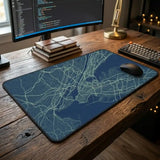 Glowing NYC X Ray Map Desk Mat