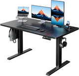 48 Inch Black Electric Standing Desk With Adjustable Height