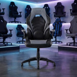 Big And Tall Leather Office Gaming Chair With Adjustable Armrests For Desk Ergonomic Support