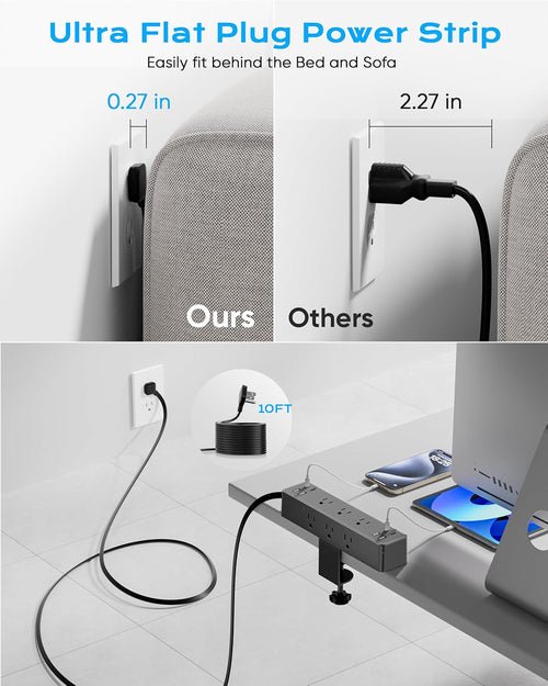 Desk Clamp Power Strip With 17-in-1 Hub And 40W Fast Charge - Crafted Creator