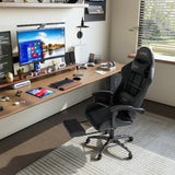 Pro Gamer Chair with Breathable Leather w/ Footrest - Crafted Creator