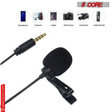 5Core Lavalier Microphone Clip On Professional Grade 3.5mm Lav Lapel