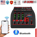 5 Core Audio Mixer 4 Channel DJ Equipment with Bluetooth USB Sound - Crafted Creator