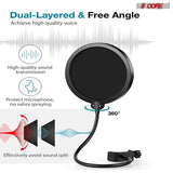 5Core All In One Podcast Microphone Bundle Professional Condenser Large Diaphragm With Pop Filter Shock Mount Tripod