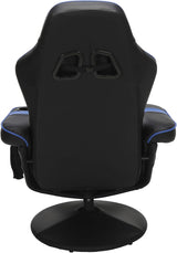 Blue 900 Gaming Recliner With Adjustable Leg Rest Cupholder