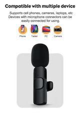 Microphone Wireless Audio Video Recording Mini Mic For