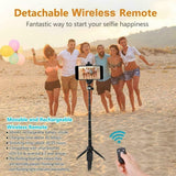 Selfie Stick Tripod 40" Bluetooth Remote Portable for Phones