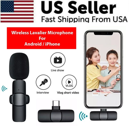 Microphone Wireless Audio Video Recording Mini Mic For
