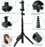 Selfie Stick Tripod 40" Bluetooth Remote Portable for Phones