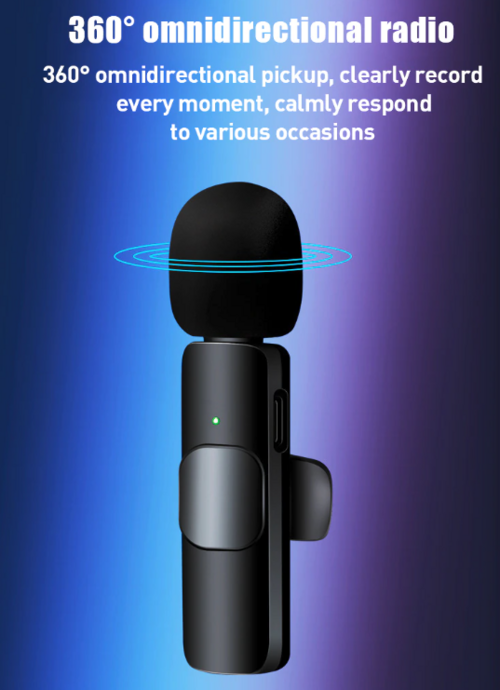 Microphone Wireless Audio Video Recording Mini Mic For